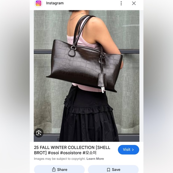 Osoi Brot Shell Mock Croc Bag - Picture 8 of 11